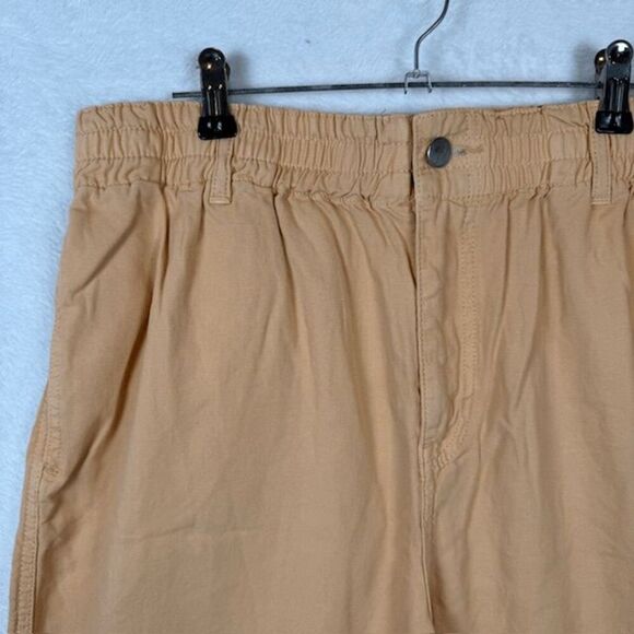 Topshop Canteloupe Raw Hem Joggers (Light Orange) Elastic Waist Size 10 - Picture 2 of 13